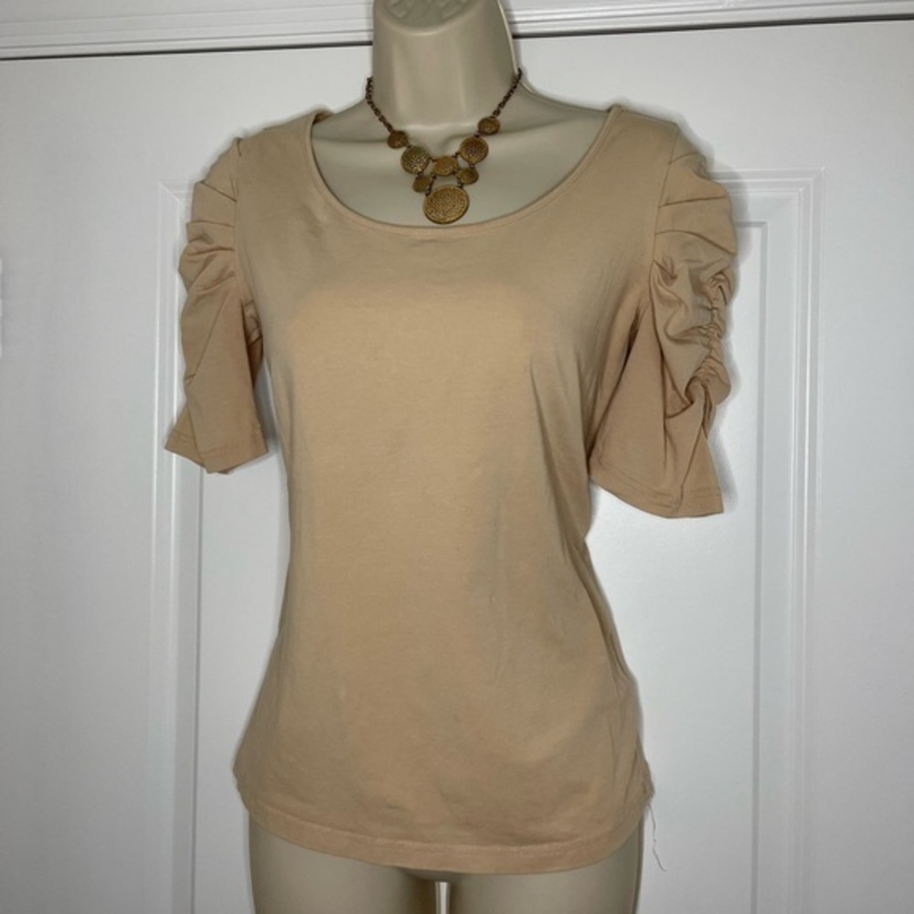 Esprit 3/4 length ruched sleeve top